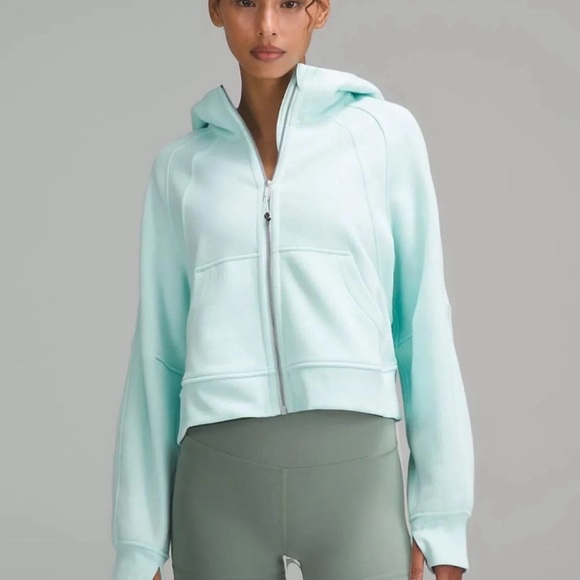 lululemon athletica Tops - LULULEMON NWT SCUBA HOODIE OVERSIZED FULL ZIP XS/S RARE DELICATE MINT XS RARE